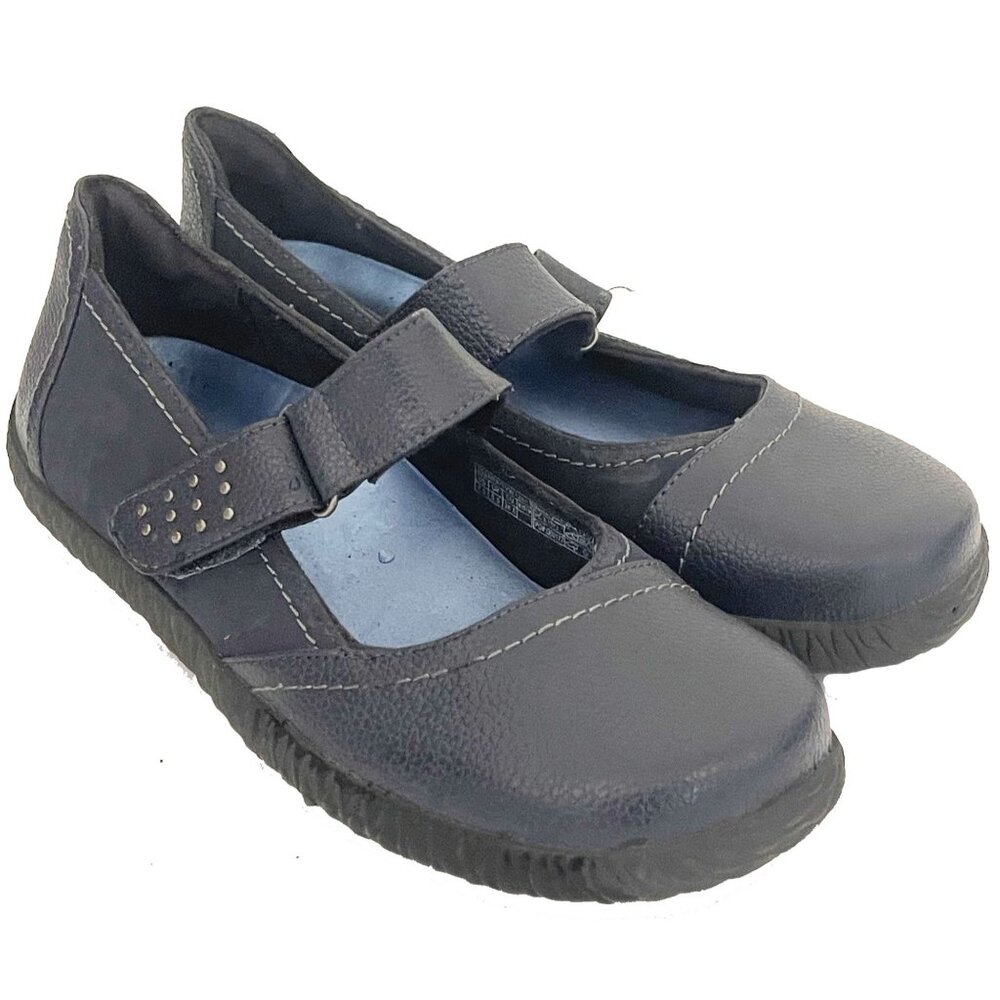 Orthaheel Blue Leather Mary Jane Women's Comfort Shoes Size 7.5 Work Walking‎